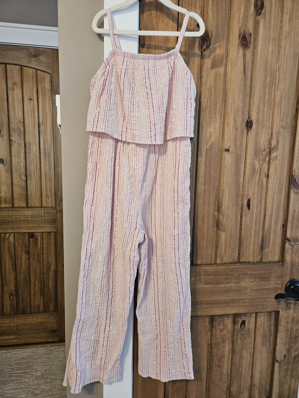 J.Crew Girl’s Shimmer Striped Jumpsuit